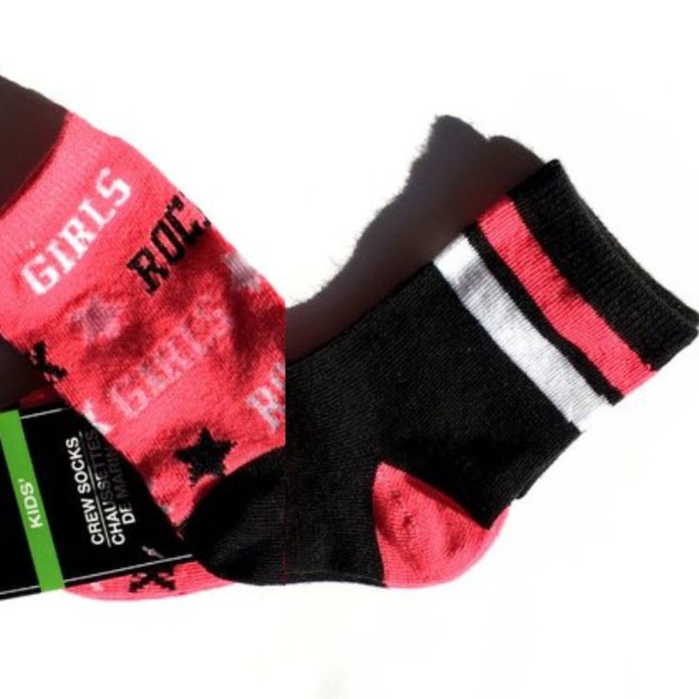 KIDS 'GIRLS ROCK' Socks + Striped Socks - Picture 3 of 3